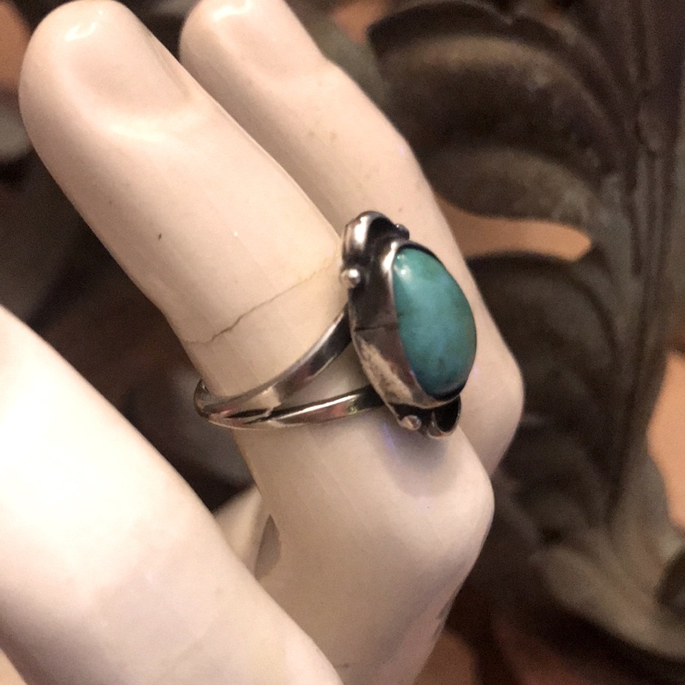 Silver turquoise ring. - Picture 3 of 6